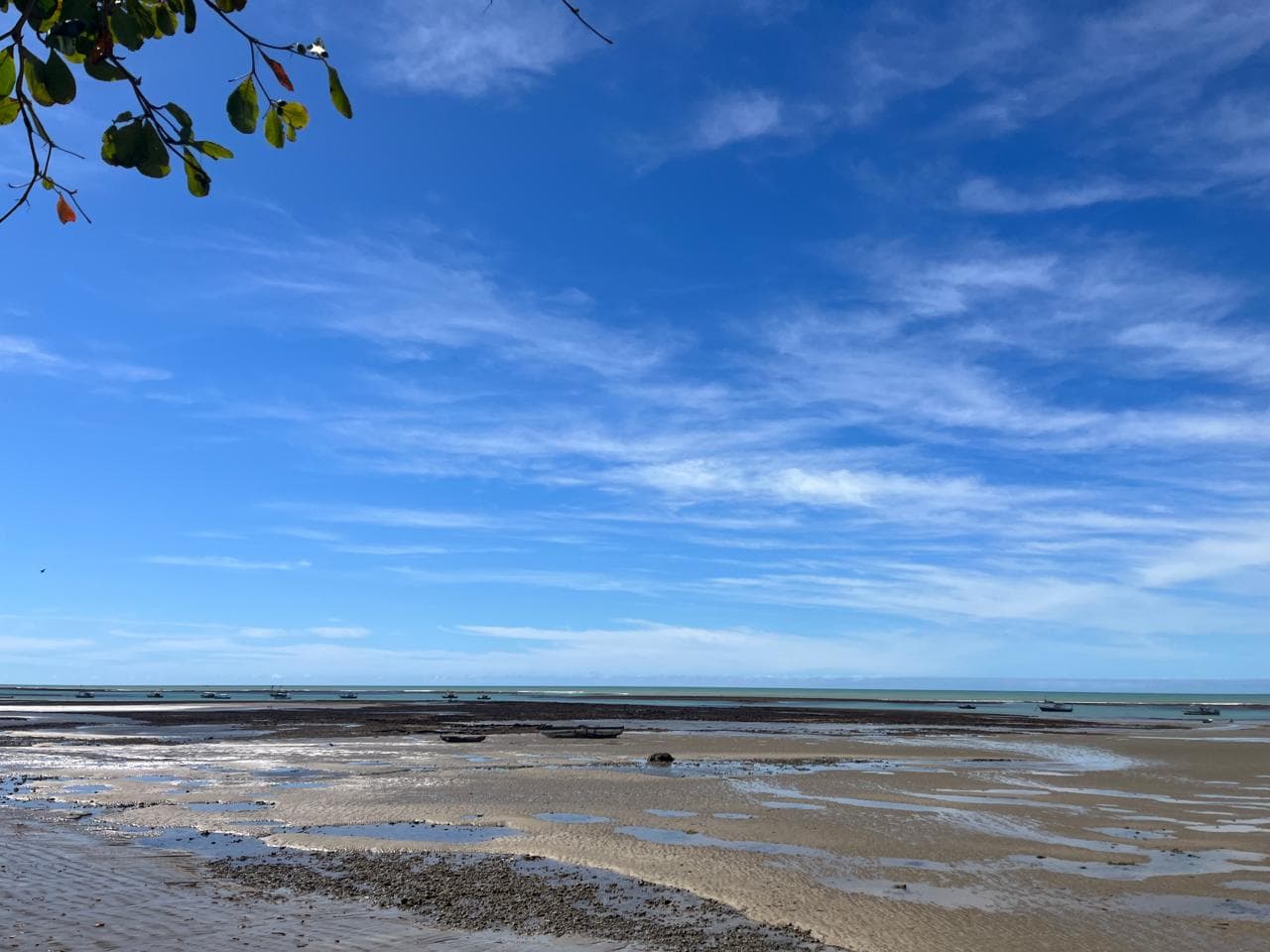 Vista da praia de Cumuruxatiba